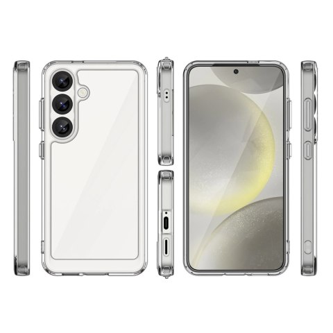Etui silikonowe Outer Space Case z żelową ramką do Samsung Galaxy S25 - przezroczysto-czarne Etui silikonowe Outer Space Case z żelową ramką do Samsung Galaxy S25 - przezroczysto-czarne