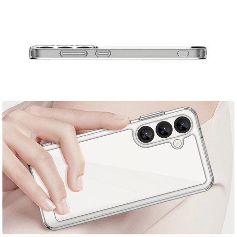 Etui silikonowe Outer Space Case z żelową ramką do Samsung Galaxy S25 - przezroczysto-czarne Etui silikonowe Outer Space Case z żelową ramką do Samsung Galaxy S25 - przezroczysto-czarne