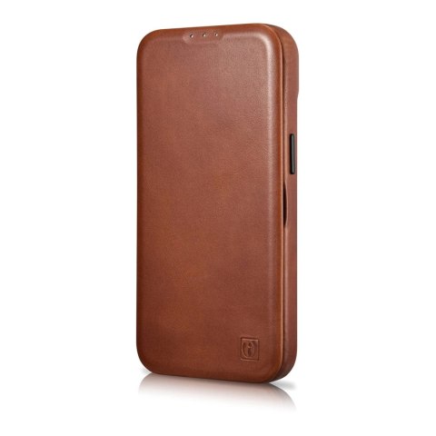 ICarer CE Oil Wax Premium Leather Folio Case skórzane etui iPhone 14 Plus z klapką magnetyczne MagSafe brązowy (AKI14220707-BN) ICarer CE Oil Wax Premium Leather Folio Case skórzane etui iPhone 14 Plus z klapką magnetyczne MagSafe brązowy (AKI14220707-BN)