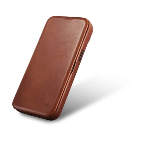 ICarer CE Oil Wax Premium Leather Folio Case skórzane etui iPhone 14 Plus z klapką magnetyczne MagSafe brązowy (AKI14220707-BN) ICarer CE Oil Wax Premium Leather Folio Case skórzane etui iPhone 14 Plus z klapką magnetyczne MagSafe brązowy (AKI14220707-BN)