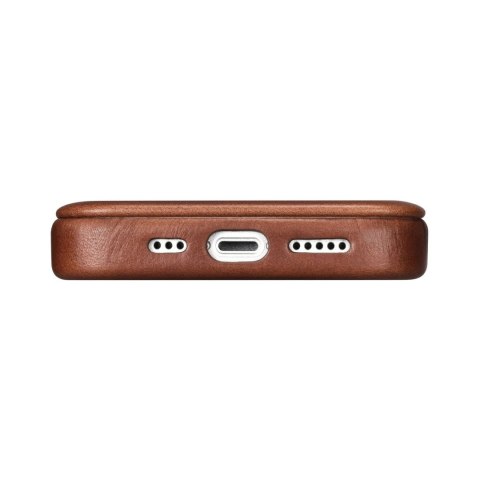 ICarer CE Oil Wax Premium Leather Folio Case skórzane etui iPhone 14 Plus z klapką magnetyczne MagSafe brązowy (AKI14220707-BN) ICarer CE Oil Wax Premium Leather Folio Case skórzane etui iPhone 14 Plus z klapką magnetyczne MagSafe brązowy (AKI14220707-BN)
