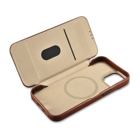 ICarer CE Oil Wax Premium Leather Folio Case skórzane etui iPhone 14 Plus z klapką magnetyczne MagSafe brązowy (AKI14220707-BN) ICarer CE Oil Wax Premium Leather Folio Case skórzane etui iPhone 14 Plus z klapką magnetyczne MagSafe brązowy (AKI14220707-BN)