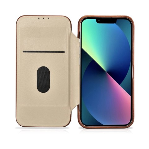 ICarer CE Oil Wax Premium Leather Folio Case skórzane etui iPhone 14 Plus z klapką magnetyczne MagSafe brązowy (AKI14220707-BN) ICarer CE Oil Wax Premium Leather Folio Case skórzane etui iPhone 14 Plus z klapką magnetyczne MagSafe brązowy (AKI14220707-BN)