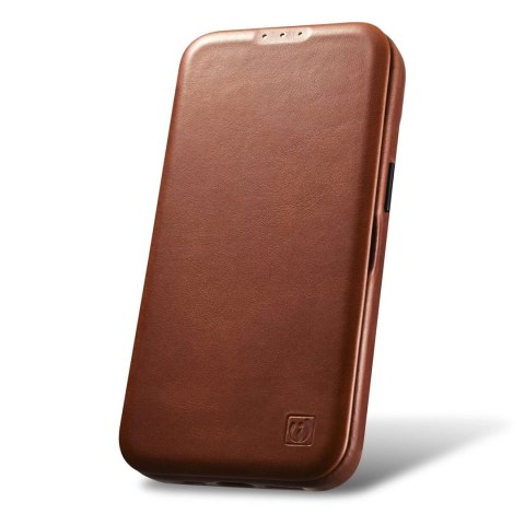 ICarer CE Oil Wax Premium Leather Folio Case skórzane etui iPhone 14 Plus z klapką magnetyczne MagSafe brązowy (AKI14220707-BN) ICarer CE Oil Wax Premium Leather Folio Case skórzane etui iPhone 14 Plus z klapką magnetyczne MagSafe brązowy (AKI14220707-BN)