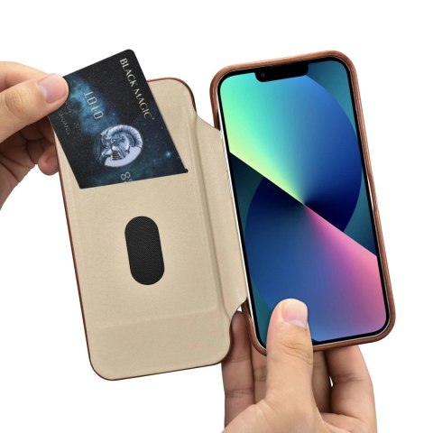 ICarer CE Oil Wax Premium Leather Folio Case skórzane etui iPhone 14 Plus z klapką magnetyczne MagSafe brązowy (AKI14220707-BN) ICarer CE Oil Wax Premium Leather Folio Case skórzane etui iPhone 14 Plus z klapką magnetyczne MagSafe brązowy (AKI14220707-BN)