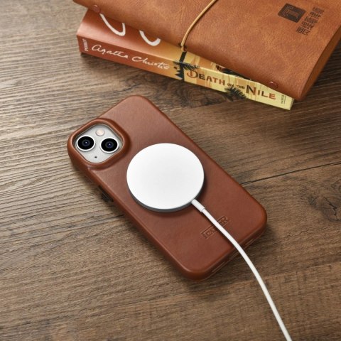ICarer CE Oil Wax Premium Leather Folio Case skórzane etui iPhone 14 Plus z klapką magnetyczne MagSafe brązowy (AKI14220707-BN) ICarer CE Oil Wax Premium Leather Folio Case skórzane etui iPhone 14 Plus z klapką magnetyczne MagSafe brązowy (AKI14220707-BN)