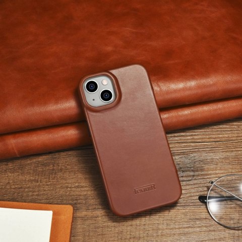 ICarer CE Oil Wax Premium Leather Folio Case skórzane etui iPhone 14 Plus z klapką magnetyczne MagSafe brązowy (AKI14220707-BN) ICarer CE Oil Wax Premium Leather Folio Case skórzane etui iPhone 14 Plus z klapką magnetyczne MagSafe brązowy (AKI14220707-BN)
