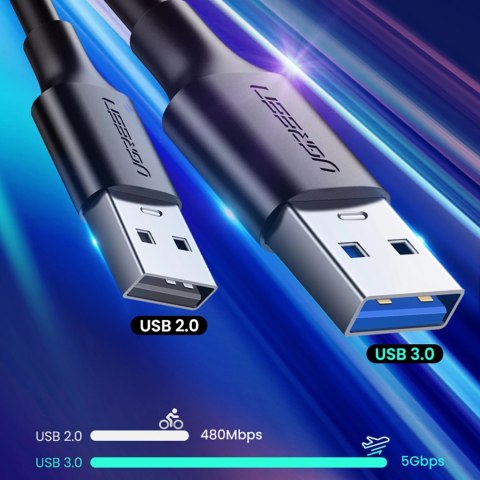 Kabel Ugreen US184 20883 USB-A 3.0 / USB-C 3A 1.5m - czarny Kabel Ugreen US184 20883 USB-A 3.0 / USB-C 3A 1.5m - czarny