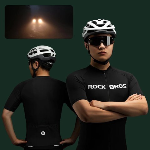 Koszulka rowerowa Rockbros 15120002006 z krótkim rękawem XXXL - czarna Koszulka rowerowa Rockbros 15120002006 z krótkim rękawem XXXL - czarna