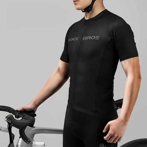 Koszulka rowerowa Rockbros 15120002006 z krótkim rękawem XXXL - czarna Koszulka rowerowa Rockbros 15120002006 z krótkim rękawem XXXL - czarna