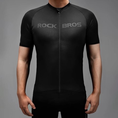 Koszulka rowerowa Rockbros 15120002006 z krótkim rękawem XXXL - czarna Koszulka rowerowa Rockbros 15120002006 z krótkim rękawem XXXL - czarna