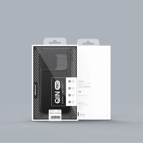 Nillkin Qin Cloth Pro Case etui do iPhone 14 Pro Max osłona na aparat kabura pokrowiec obudowa z klapką niebieski Nillkin Qin Cloth Pro Case etui do iPhone 14 Pro Max osłona na aparat kabura pokrowiec obudowa z klapką niebieski