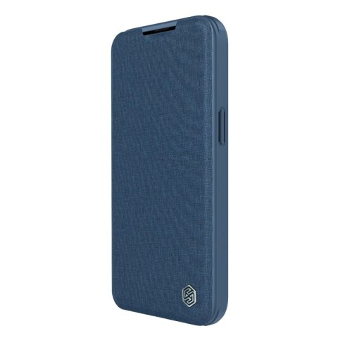 Nillkin Qin Cloth Pro Case etui do iPhone 14 Pro Max osłona na aparat kabura pokrowiec obudowa z klapką niebieski Nillkin Qin Cloth Pro Case etui do iPhone 14 Pro Max osłona na aparat kabura pokrowiec obudowa z klapką niebieski
