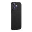 Pancerne etui iPhone 14 Pro kompatybilne z MagSafe szkło hartowane Baseus Synthetic Fiber - czarne