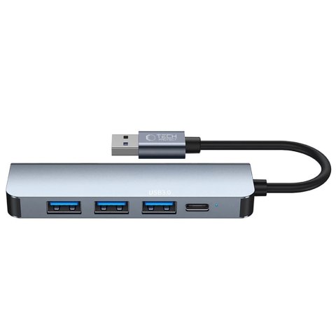 HUB Tech-Protect V0 5w1 USB-A - USB-A 3.0 / 3x USB-A 2.0 / USB-C - szary HUB Tech-Protect V0 5w1 USB-A - USB-A 3.0 / 3x USB-A 2.0 / USB-C - szary