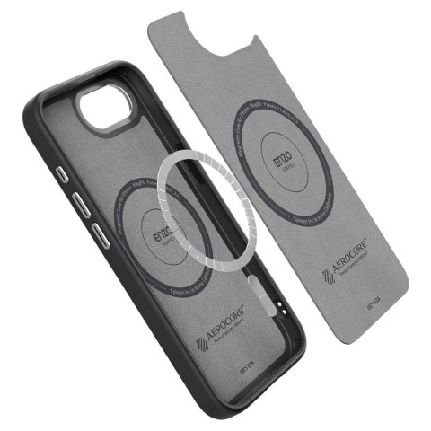 Etui Spigen Enzo Aramid MagSafe na iPhone SE 4 (2025) - czarne Etui Spigen Enzo Aramid MagSafe na iPhone SE 4 (2025) - czarne