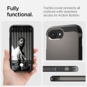 Etui Spigen Tough Armor z MagSafe na iPhone SE 4 (2025) z podstawką - szare