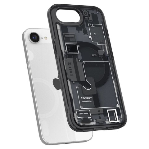 Etui Spigen Ultra Hybrid MagSafe na iPhone SE 4 (2025) Zero One - czarne