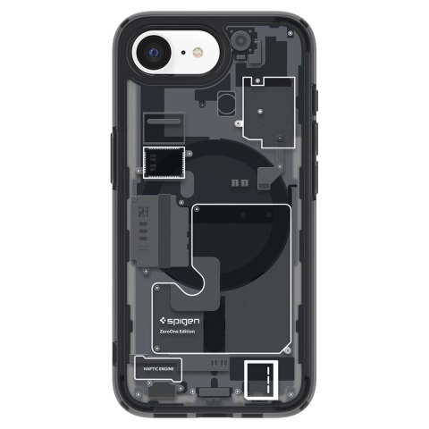 Etui Spigen Ultra Hybrid MagSafe na iPhone SE 4 (2025) Zero One - czarne Etui Spigen Ultra Hybrid MagSafe na iPhone SE 4 (2025) Zero One - czarne