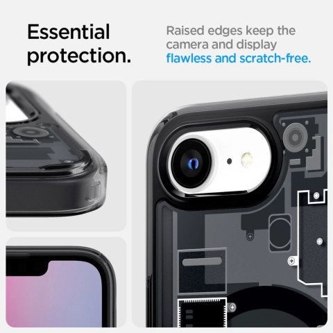 Etui Spigen Ultra Hybrid MagSafe na iPhone SE 4 (2025) Zero One - czarne Etui Spigen Ultra Hybrid MagSafe na iPhone SE 4 (2025) Zero One - czarne