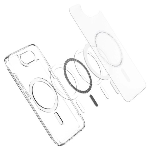 Etui Spigen Ultra Hybrid MagSafe na iPhone SE 4 (2025) - białe, półprzezroczyste Etui Spigen Ultra Hybrid MagSafe na iPhone SE 4 (2025) - białe, półprzezroczyste