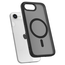 Etui Spigen Ultra Hybrid MagSafe na iPhone SE 4 (2025) - czarne, półprzezroczyste