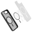 Etui Spigen Ultra Hybrid MagSafe na iPhone SE 4 (2025) - czarne, półprzezroczyste
