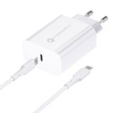 Ładowarka sieciowa do telefonu Forcell F-Energy USB C QC4.0 PD 3A 25W + kabel USB C do USB C TFK-TC-25WPD biała Ładowarka sieciowa do telefonu Forcell F-Energy USB C QC4.0 PD 3A 25W + kabel USB C do USB C TFK-TC-25WPD biała