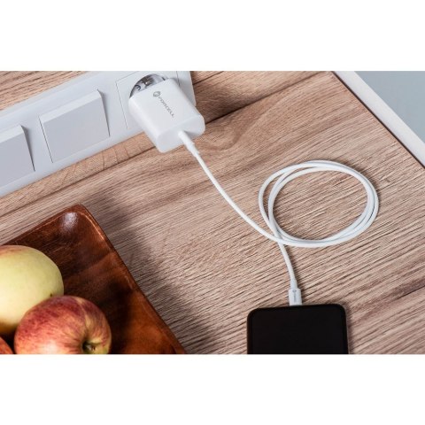 Ładowarka sieciowa do telefonu Forcell F-Energy USB C QC4.0 PD 3A 25W + kabel USB C do USB C TFK-TC-25WPD biała Ładowarka sieciowa do telefonu Forcell F-Energy USB C QC4.0 PD 3A 25W + kabel USB C do USB C TFK-TC-25WPD biała