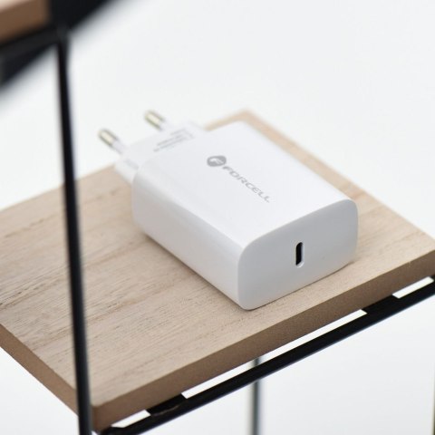 Ładowarka sieciowa do telefonu Forcell F-Energy USB C QC4.0 PD 3A 25W + kabel USB C do USB C TFK-TC-25WPD biała Ładowarka sieciowa do telefonu Forcell F-Energy USB C QC4.0 PD 3A 25W + kabel USB C do USB C TFK-TC-25WPD biała