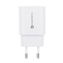 Ładowarka sieciowa do telefonu Forcell F-Energy USB C + USB A QC4.0 PD 3A 30W TFK-TC-30WPD biała Ładowarka sieciowa do telefonu Forcell F-Energy USB C + USB A QC4.0 PD 3A 30W TFK-TC-30WPD biała