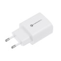 Ładowarka sieciowa do telefonu Forcell F-Energy USB C + USB A QC4.0 PD 3A 30W TFK-TC-30WPD biała Ładowarka sieciowa do telefonu Forcell F-Energy USB C + USB A QC4.0 PD 3A 30W TFK-TC-30WPD biała