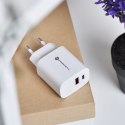Ładowarka sieciowa do telefonu Forcell F-Energy USB C + USB A QC4.0 PD 3A 30W TFK-TC-30WPD biała Ładowarka sieciowa do telefonu Forcell F-Energy USB C + USB A QC4.0 PD 3A 30W TFK-TC-30WPD biała