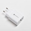 Ładowarka sieciowa do telefonu Forcell F-Energy USB C + USB A QC4.0 PD 3A 30W TFK-TC-30WPD biała Ładowarka sieciowa do telefonu Forcell F-Energy USB C + USB A QC4.0 PD 3A 30W TFK-TC-30WPD biała