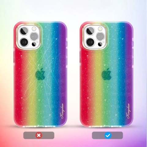 Kingxbar Ombre etui pokrowiec iPhone 12 Pro Max wielokolorowy Kingxbar Ombre etui pokrowiec iPhone 12 Pro Max wielokolorowy