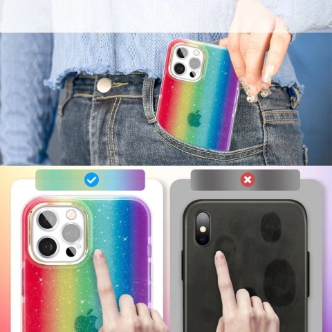 Kingxbar Ombre etui pokrowiec iPhone 12 Pro Max wielokolorowy Kingxbar Ombre etui pokrowiec iPhone 12 Pro Max wielokolorowy