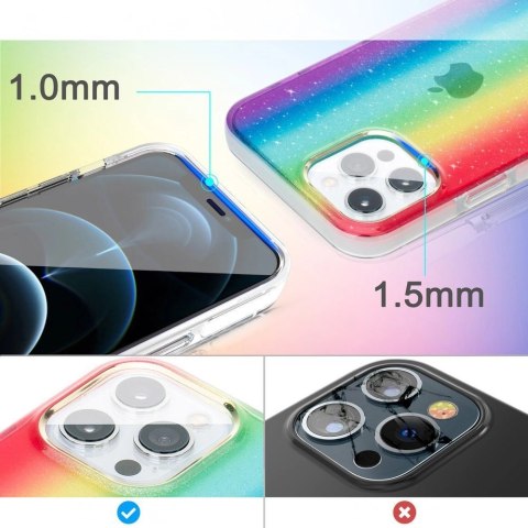Kingxbar Ombre etui pokrowiec iPhone 12 Pro Max wielokolorowy Kingxbar Ombre etui pokrowiec iPhone 12 Pro Max wielokolorowy