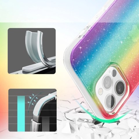 Kingxbar Ombre etui pokrowiec iPhone 12 Pro Max wielokolorowy Kingxbar Ombre etui pokrowiec iPhone 12 Pro Max wielokolorowy