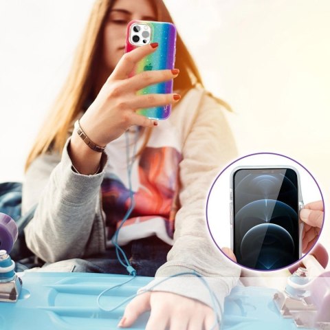 Kingxbar Ombre etui pokrowiec iPhone 12 Pro Max wielokolorowy Kingxbar Ombre etui pokrowiec iPhone 12 Pro Max wielokolorowy