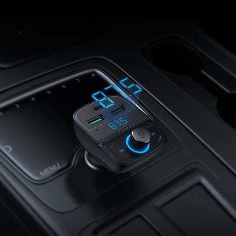 Ugreen Transmiter FM Bluetooth 5.0 ładowarka samochodowa MP3 3x USB TF micro SD 4,8 A czarny (CD229) Ugreen Transmiter FM Bluetooth 5.0 ładowarka samochodowa MP3 3x USB TF micro SD 4,8 A czarny (CD229)