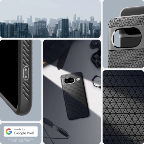Etui Spigen Liquid Air na Google Pixel 8 - czarny mat Etui Spigen Liquid Air na Google Pixel 8 - czarny mat