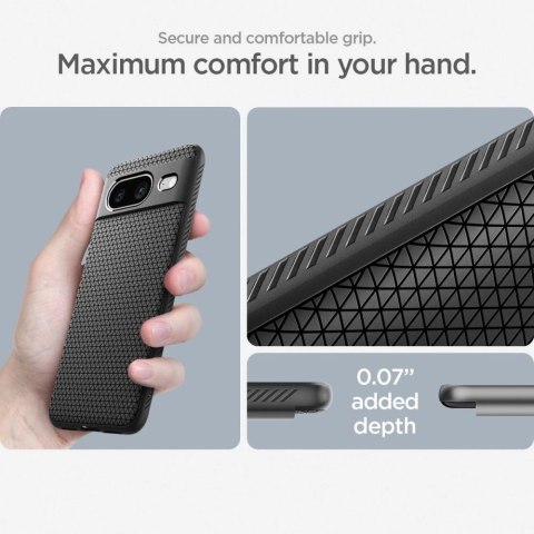Etui Spigen Liquid Air na Google Pixel 8 - czarny mat Etui Spigen Liquid Air na Google Pixel 8 - czarny mat