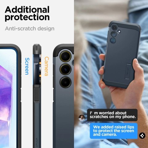 Etui Spigen Tough Armor na Samsung Galaxy A55 5G - szare Etui Spigen Tough Armor na Samsung Galaxy A55 5G - szare