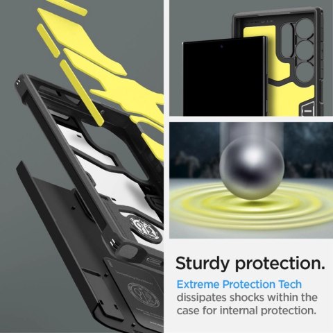 Etui Spigen Tough Armor na Samsung Galaxy S24 Ultra - czarne Etui Spigen Tough Armor na Samsung Galaxy S24 Ultra - czarne