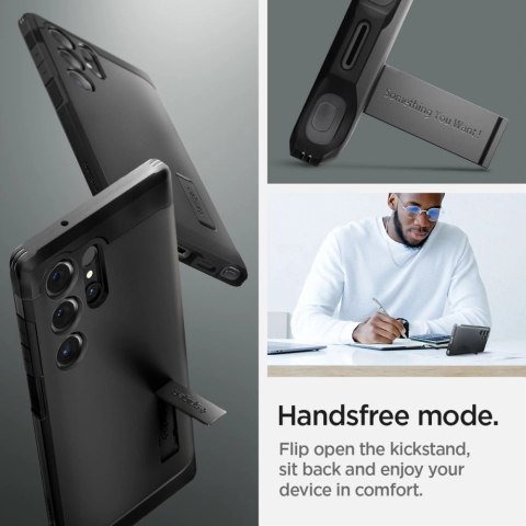 Etui Spigen Tough Armor na Samsung Galaxy S24 Ultra - czarne Etui Spigen Tough Armor na Samsung Galaxy S24 Ultra - czarne