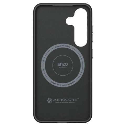 Etui silikonowe Spigen Enzo Aramid GP-FPS931PGABW z wbudowanym ringiem MagFit do Samsung Galaxy S25 - czarne Etui silikonowe Spigen Enzo Aramid GP-FPS931PGABW z wbudowanym ringiem MagFit do Samsung Galaxy S25 - czarne