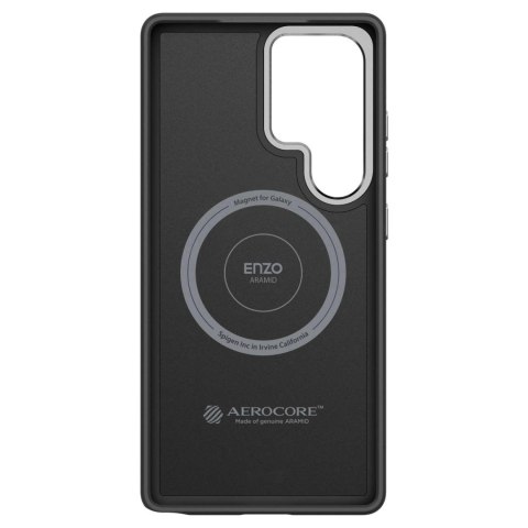Etui silikonowe Spigen Enzo Aramid GP-FPS938PGABW z wbudowanym ringiem MagFit do Samsung Galaxy S25 Ultra - czarne Etui silikonowe Spigen Enzo Aramid GP-FPS938PGABW z wbudowanym ringiem MagFit do Samsung Galaxy S25 Ultra - czarne