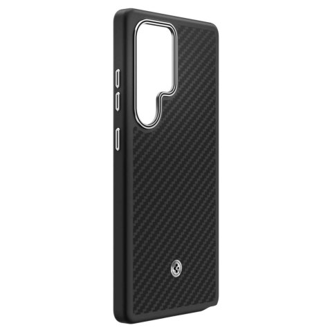 Etui silikonowe Spigen Enzo Aramid GP-FPS938PGABW z wbudowanym ringiem MagFit do Samsung Galaxy S25 Ultra - czarne Etui silikonowe Spigen Enzo Aramid GP-FPS938PGABW z wbudowanym ringiem MagFit do Samsung Galaxy S25 Ultra - czarne