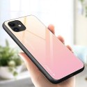 Gradient Glass etui pokrowiec nakładka ze szkła hartowanego iPhone 12 mini różowy Gradient Glass etui pokrowiec nakładka ze szkła hartowanego iPhone 12 mini różowy