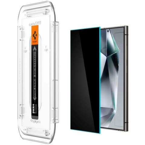 Szkło hartowane Spigen Glas.tR EZ Fit Privacy na Samsung Galaxy S24 Ultra - 2 szt. Szkło hartowane Spigen Glas.tR EZ Fit Privacy na Samsung Galaxy S24 Ultra - 2 szt.